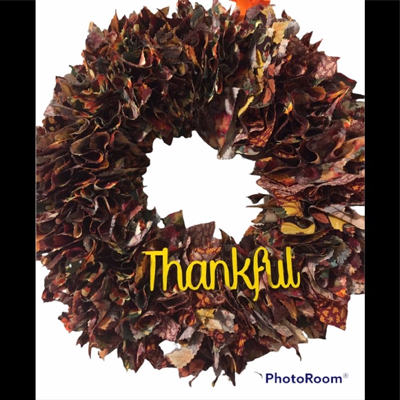 COPY - Thankful Wreath - Fall Theme - Thanksgiving Decorations -New-Handmade - Picture 1 of 1